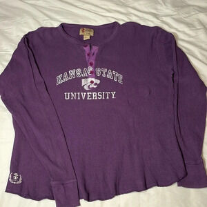 IZOD Kansas State University KSU Wildcats waffle Henley